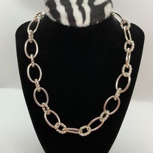 CHAPS chunky chain silver tone necklace